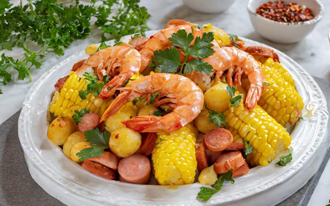 End Summer with an Easy Air Fryer Shrimp Boil