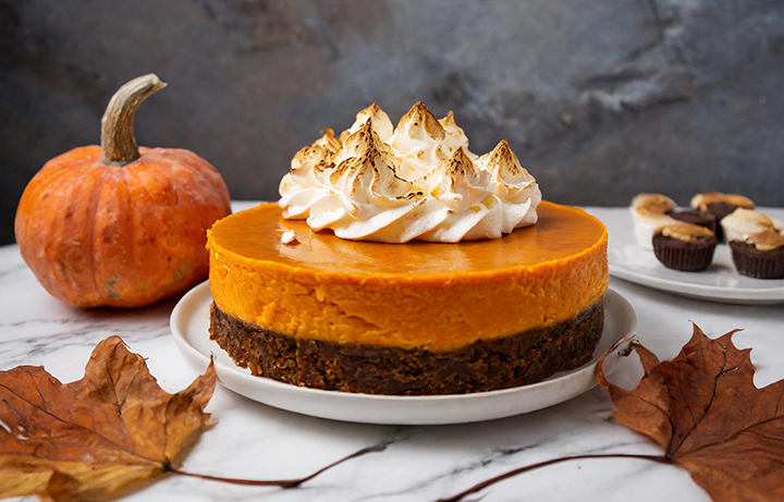 Indulgence Is Perfected With Brownie Bottom Pumpkin Cheesecake